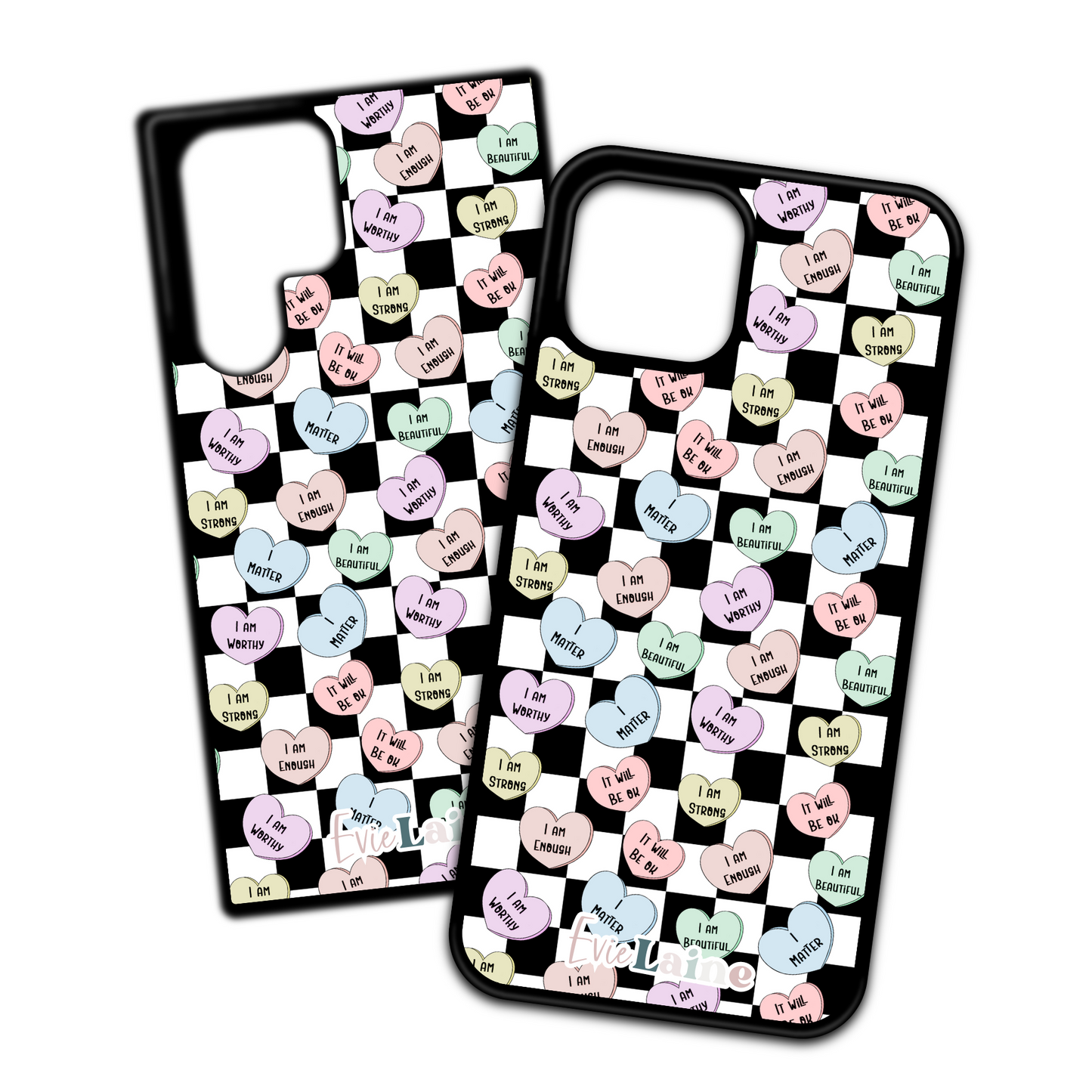 Affirmation Hearts Phone Cases