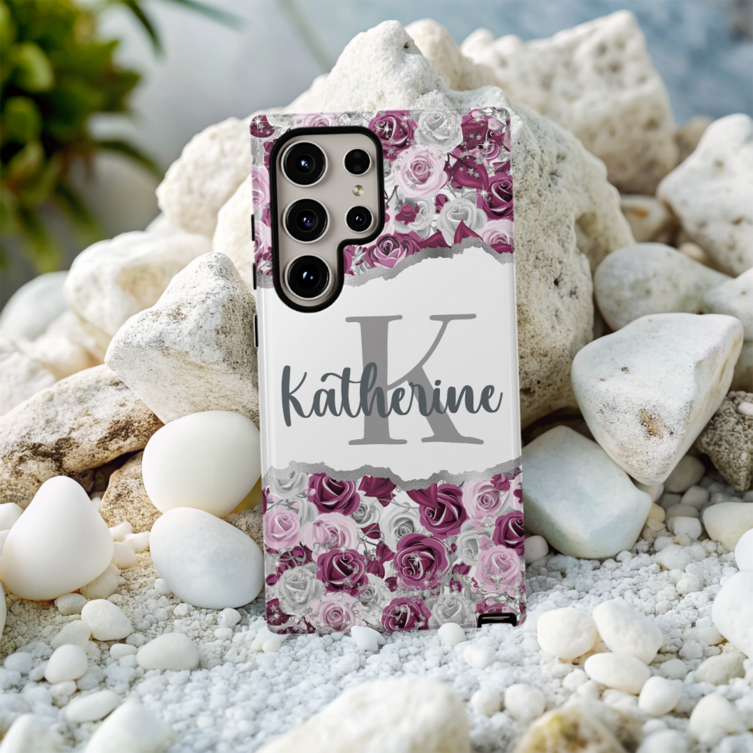 Watercolour Floral Personalised Initial and Name Case