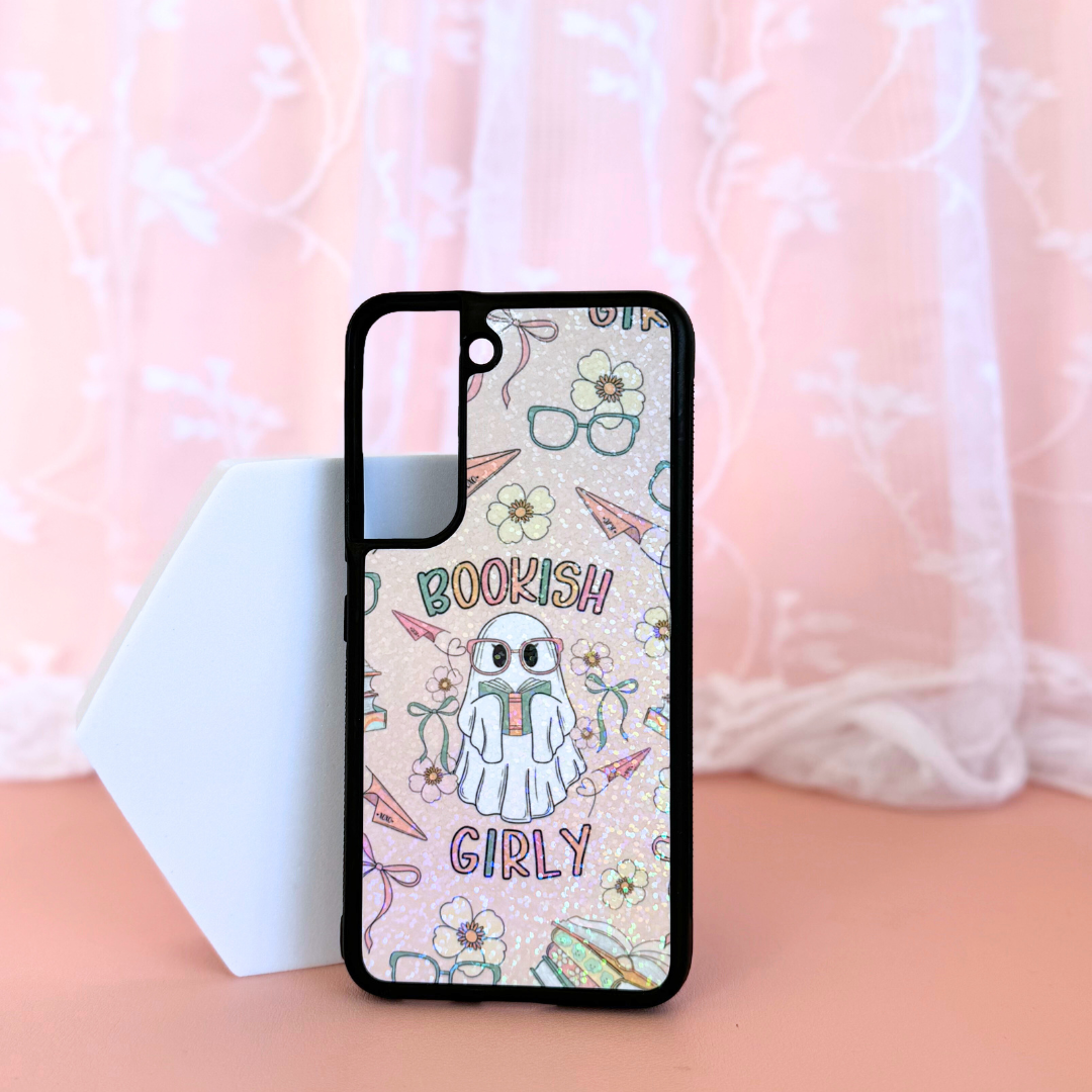Holographic Pink Bookish Girly Phone Case