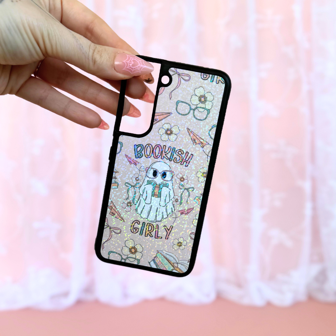 Holographic Pink Bookish Girly Phone Case