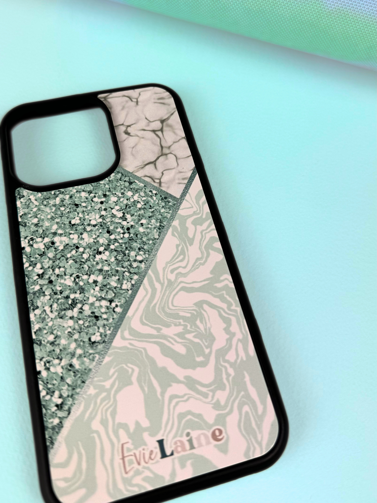 Mint Chunky Marble Phone Cases