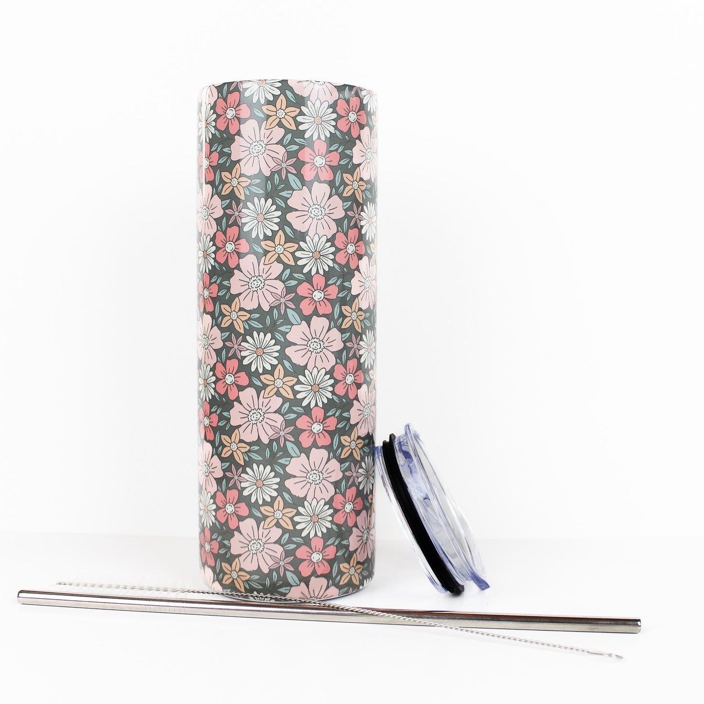 Retro Floral 20oz Skinny Tumbler set