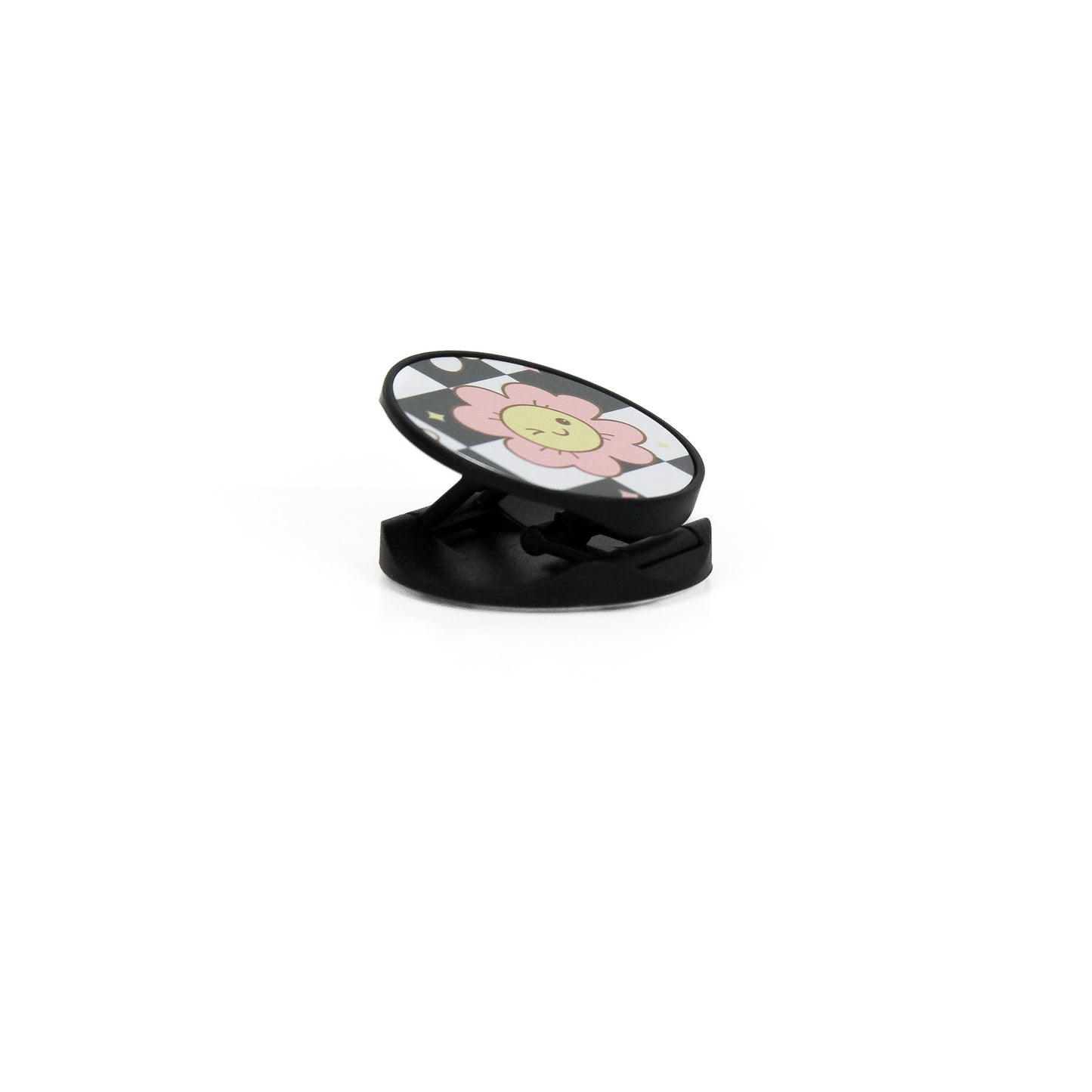 Cheeky Checkered Floral Phone Grip side view