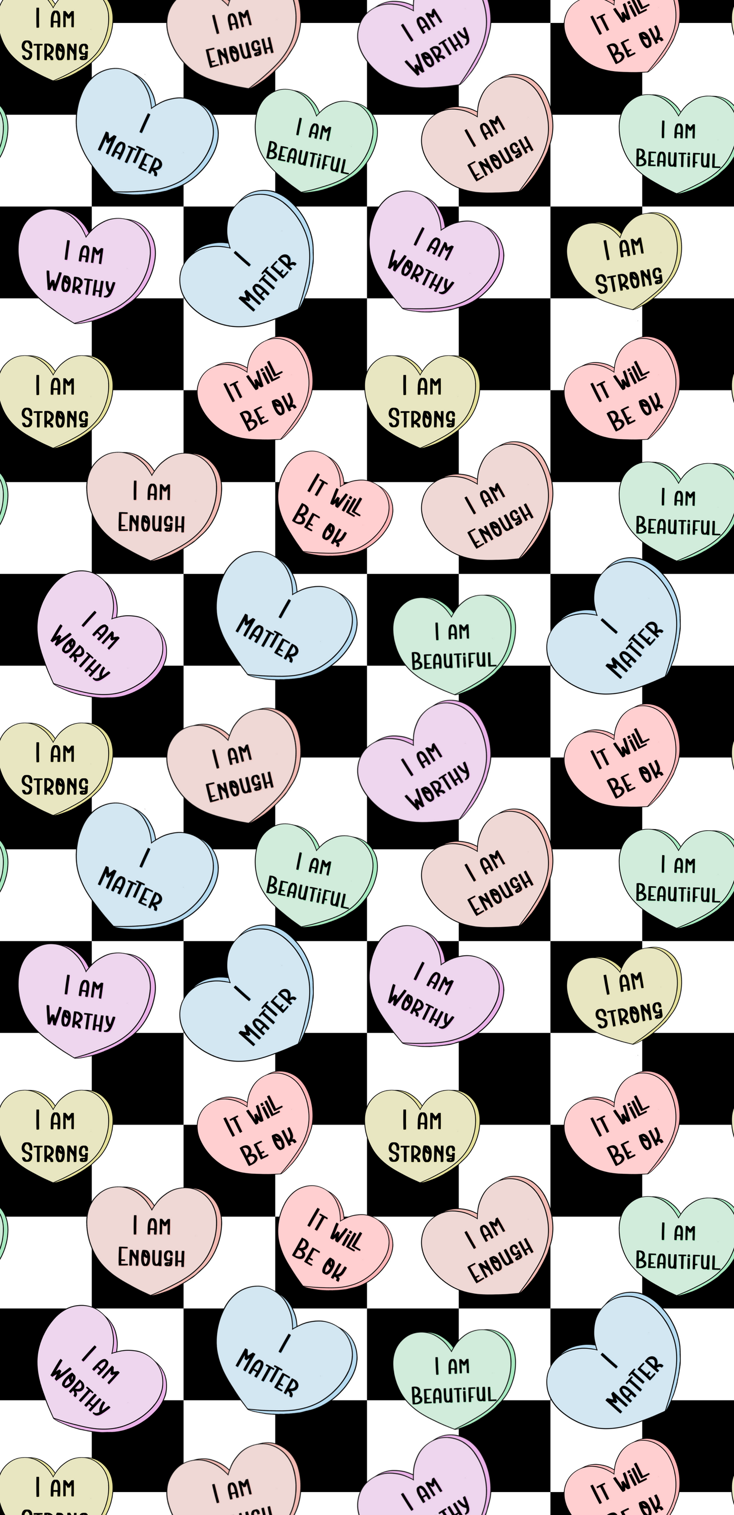 Affirmation Hearts Phone Cases