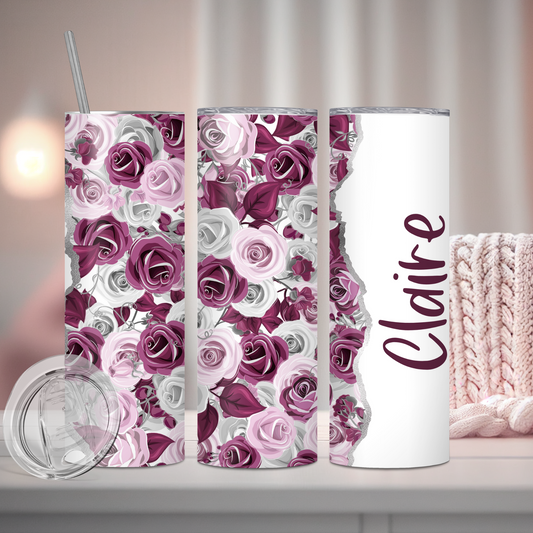 Personalised Ruby Romantic Name 20oz Skinny Tumbler