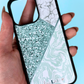 Mint Chunky Marble Phone Cases