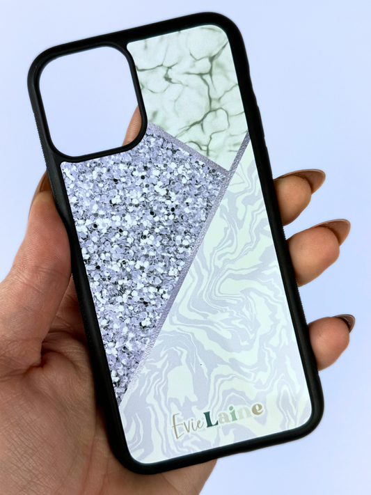 Lavender Chunky Marble Phone Cases
