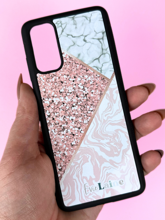 Blush Chunky Marble Phone Cases
