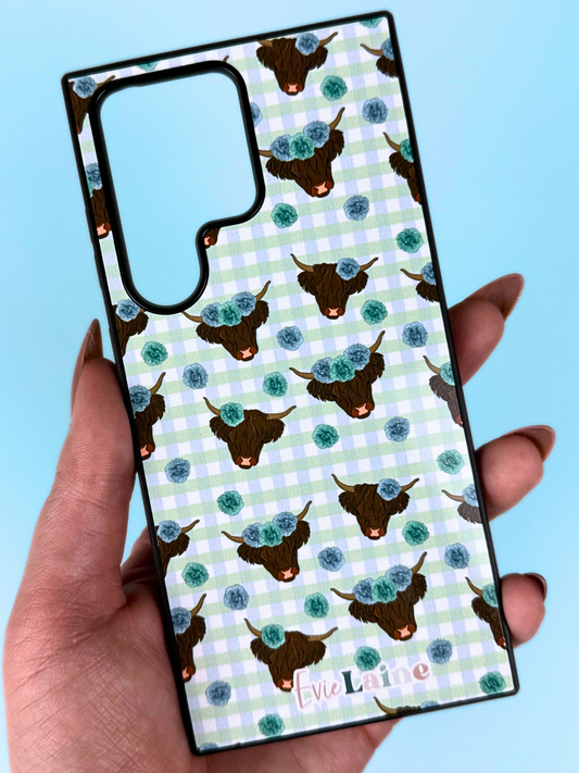 Green Highland Cownations Phone Cases