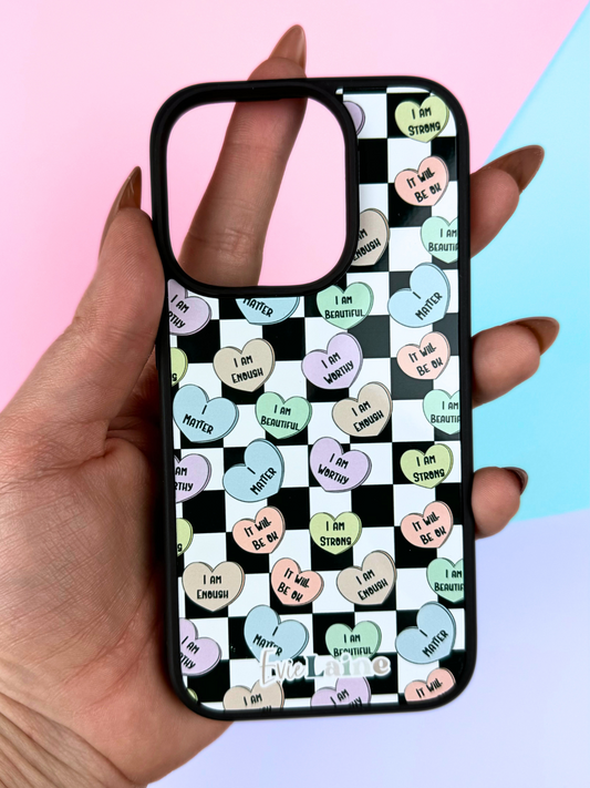 Affirmation Hearts Phone Cases