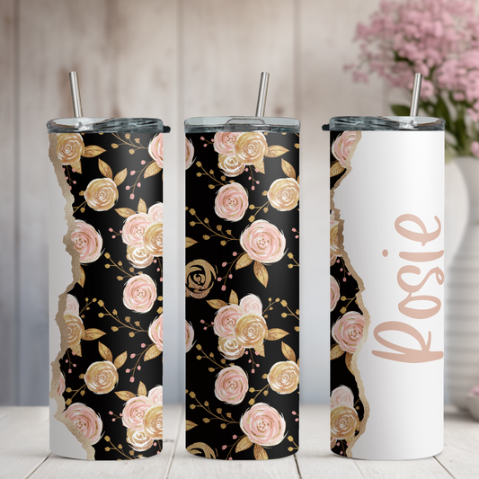 Personalised Into The Gold Name 20oz Skinny Tumbler
