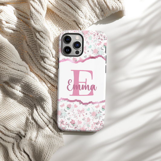 Watercolour Floral Personalised Initial and Name Case