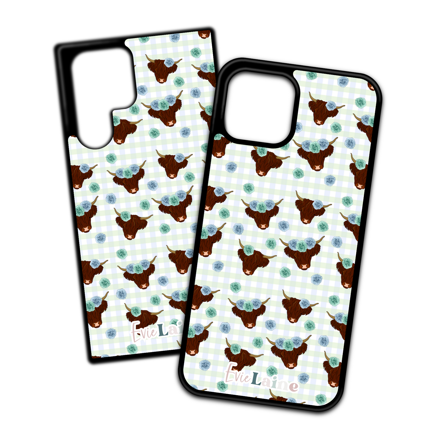 Green Highland Cownations Phone Cases