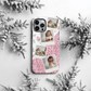 Watercolour Floral and Chunky Glitter Personalised Photo Collage Case