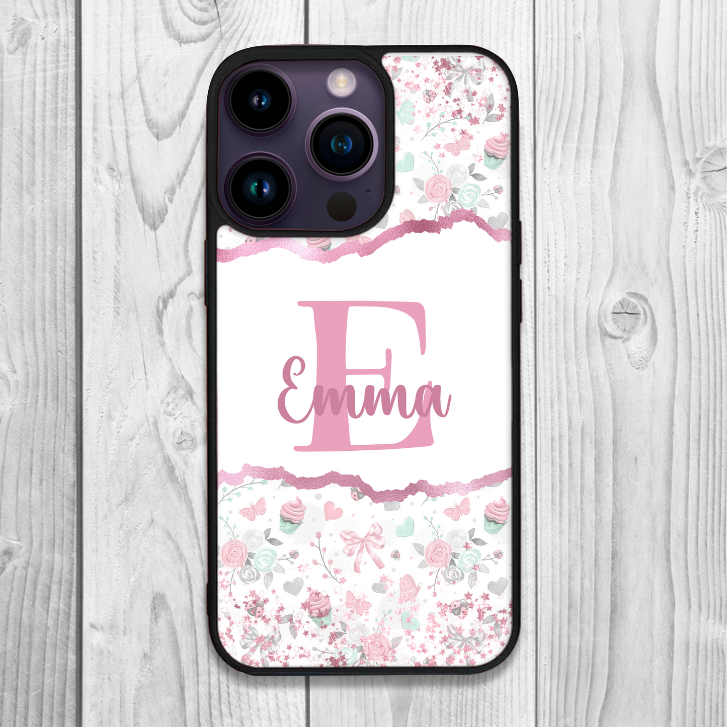 All Things Pretty Floral Personalised Initial and Name Case