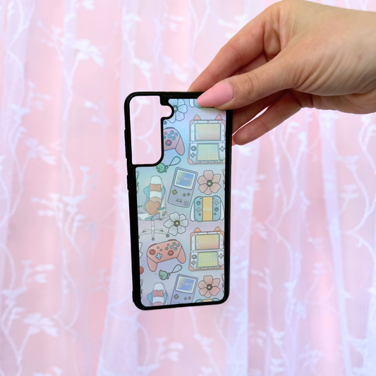 Holographic Gamer Girly Phone Case