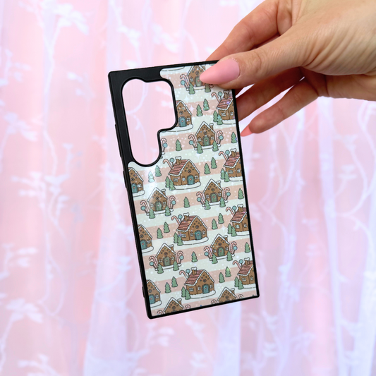 Holographic Gingerbread House Phone Case