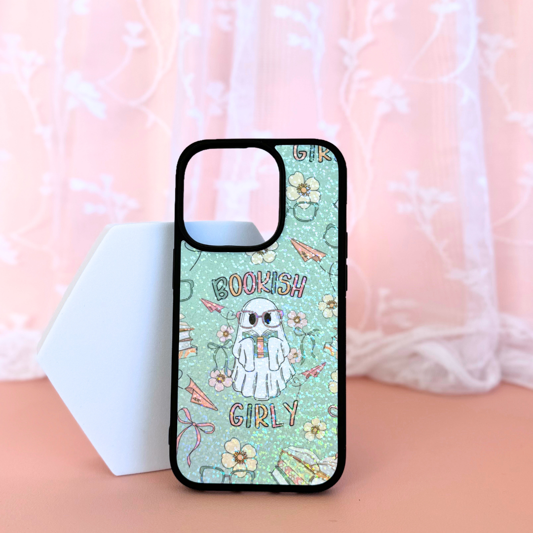 Holographic Mint Bookish Girly Phone Case