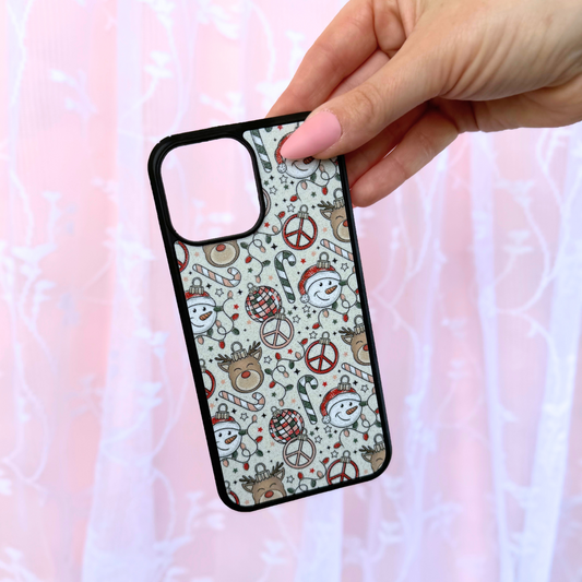 Glitter Retro Christmas Vibes Phone Case