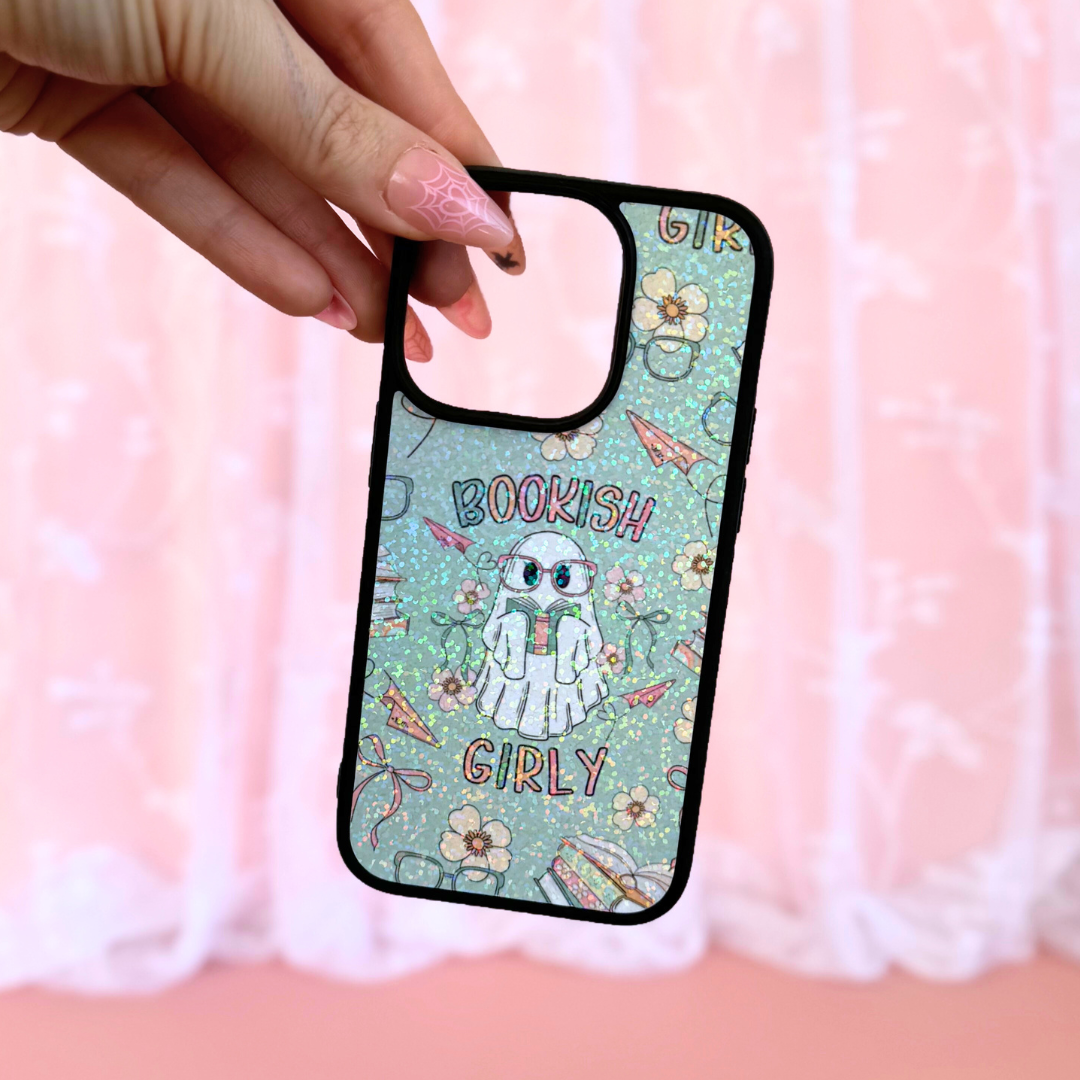 Holographic Mint Bookish Girly Phone Case