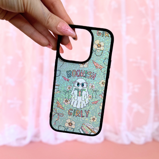 Holographic Mint Bookish Girly Phone Case