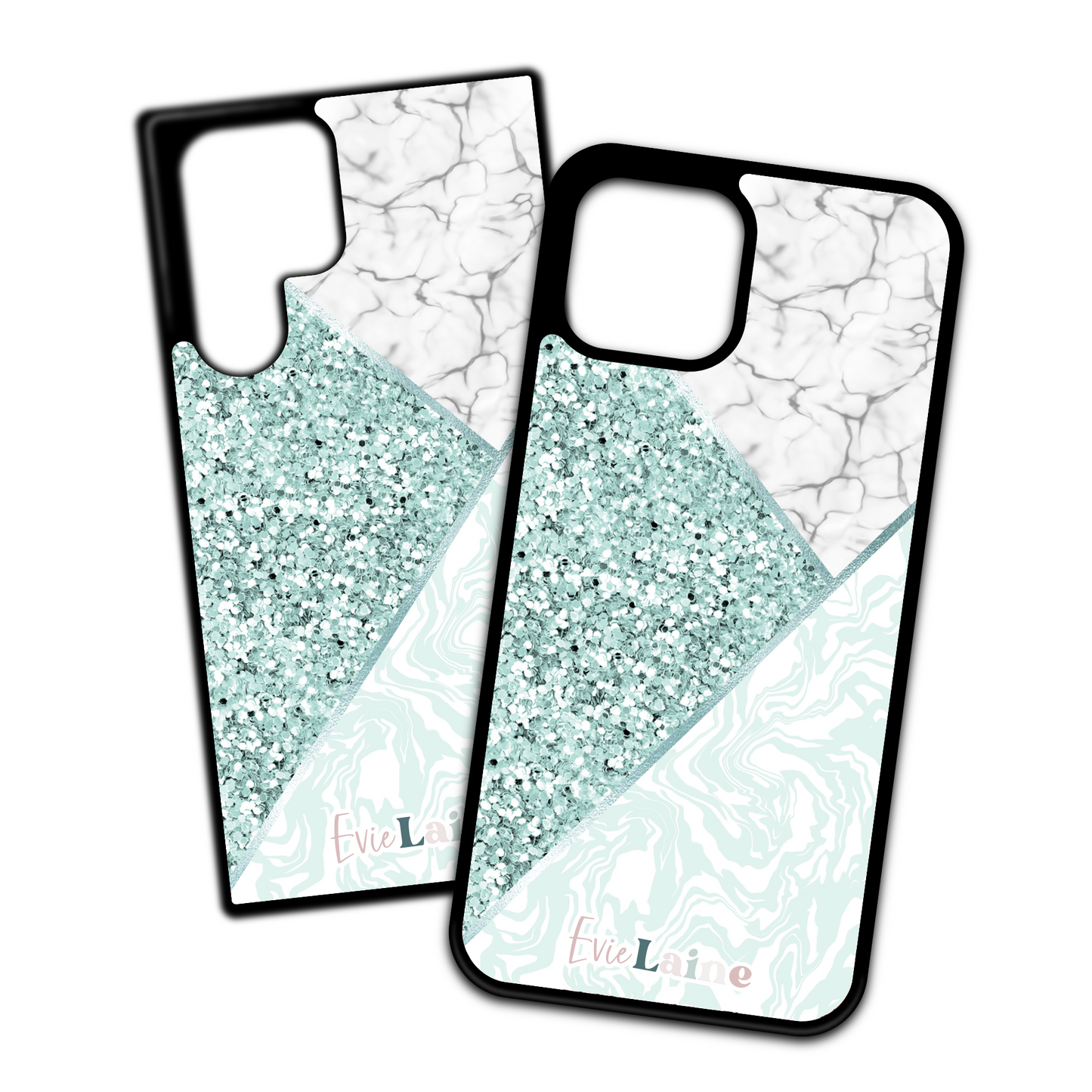 Mint Chunky Marble Phone Cases