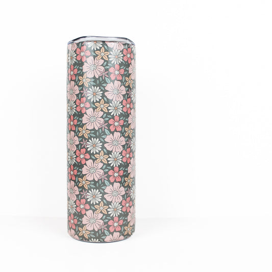 Retro Floral 20oz Skinny Tumbler