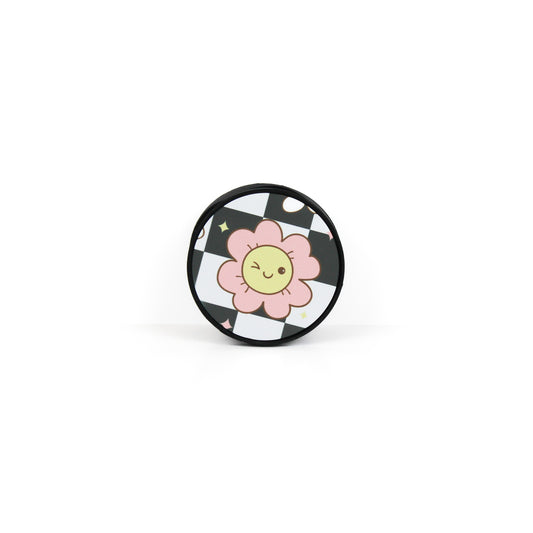 Cheeky Checkered Floral Phone Grip