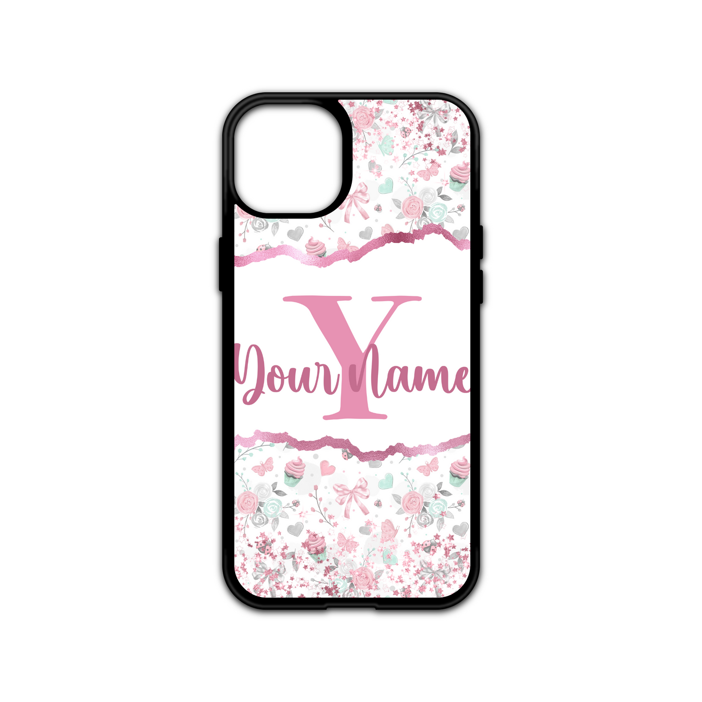 All Things Pretty Floral Personalised Initial and Name Case
