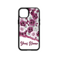 Ruby Romantic Watercolour Floral Personalised Name Case