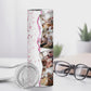 Personalised All Things Pretty Floral Photo Collage 20oz Skinny Tumbler