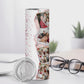 Personalised Butterfly Blush Floral Photo Collage 20oz Skinny Tumbler